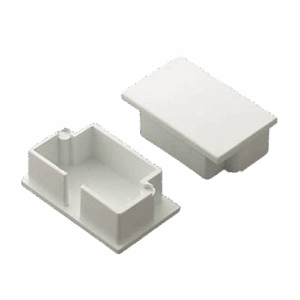 Stop Ends 25x40 PVC White